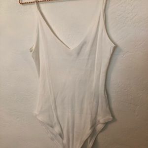 F21 white bodysuit NWT